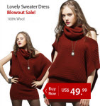 Lightinthebox Blowout Sale: Lovely 100% Wool Sweater Dresses for Just $49.99