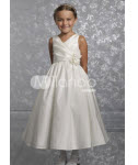 Milanoo Sale: 30% Off V-Neck Satin Flower Girl Dresses, Now at $54.99 Only