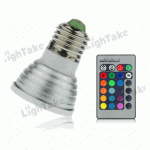 70% OFF Plus Free Shipping – Electrical E27 LED Colorful Lamp Light Screw Cap with Remote Control Switch at Lightake.com